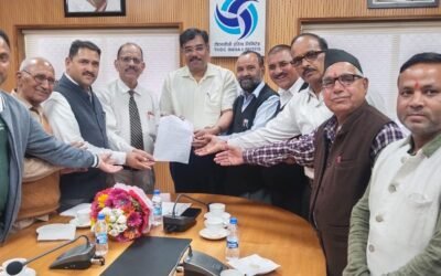 उत्तराखण्ड राज्य आंदोलनकारी मंच टिहरी गढ़वाल के शिष्टमंडल ने टीएचडीसी के अधिशासी निदेशक से की भेंट वार्ता